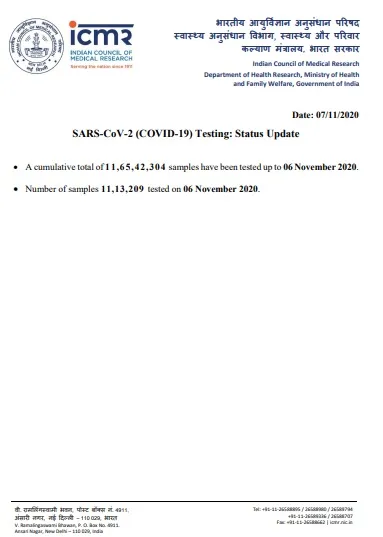 india coronavirus samples tested details icmr 
